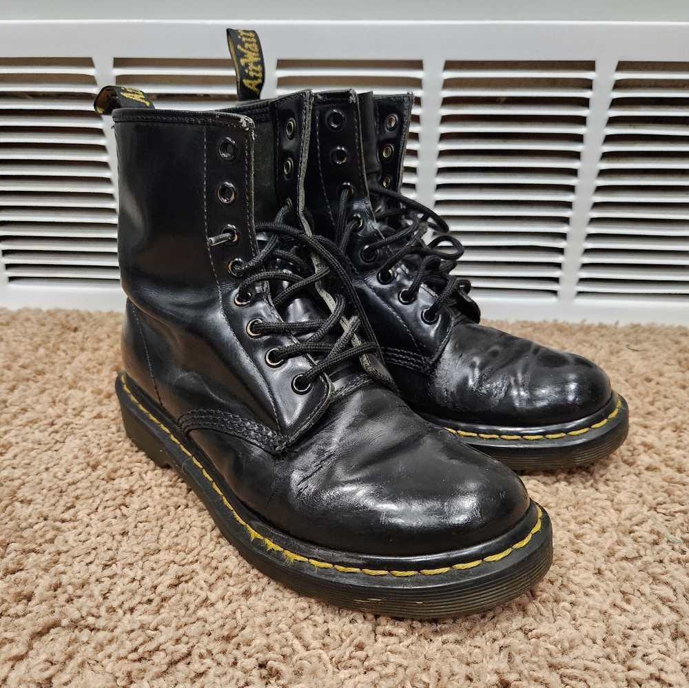 Doc Martens Black Patent Leather, size 7.5